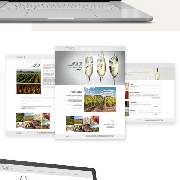 Projekt graficzny oraz wdrożenie strony internetowej dla dystrybutora win Cava 